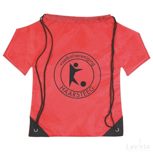 Nylon rugzak T-shirt rood