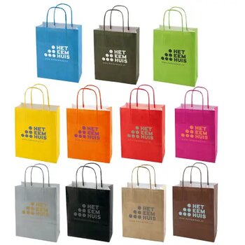 Papieren tas 320 x 410 x 120 mm. gekleurd rood Papieren tas 320 x 410 x 120 mm. gekleurd rood