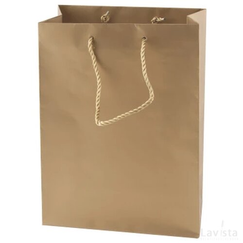 Mat gelamineerde papieren tas 220 x 290 x 100 mm.
