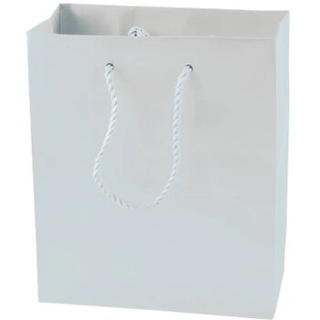 Mat gelamineerde papieren tas 270 x 370 x 120 mm.