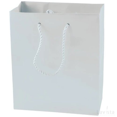 Mat gelamineerde papieren tas 270 x 370 x 120 mm.