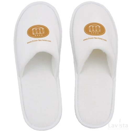 Paar slippers, dichte teen wit