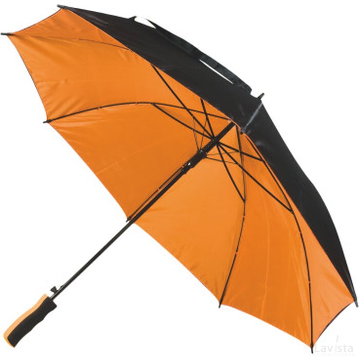 Paraplu dubbellaags automaat polyester 190T oranje