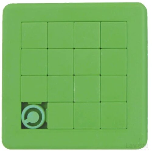 Schuifpuzzel vierkant 75 x 75 mm.TAMPONPRINT lichtgroen