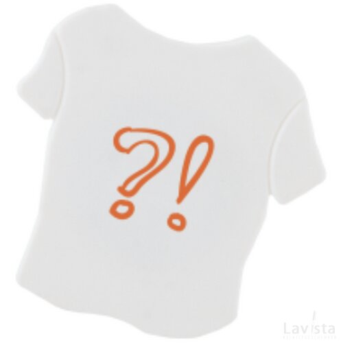 T-shirt magneet wit
