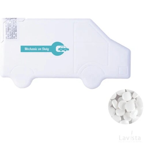 Vrachtwagen mintdispenser met ca. 8 gr. mintjes