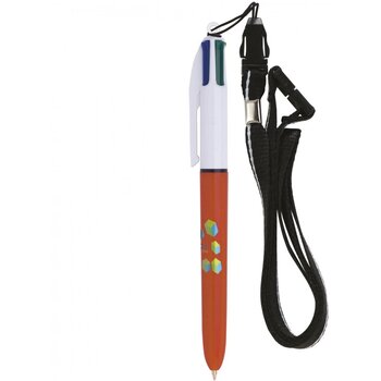 BIC® 4 Colours Fine balpen + Lanyard