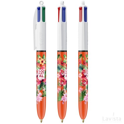 BIC® 4 Colours Fine balpen + Lanyard