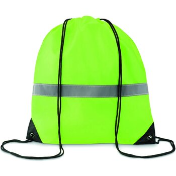 Rugzak met koord Stripe neon geel