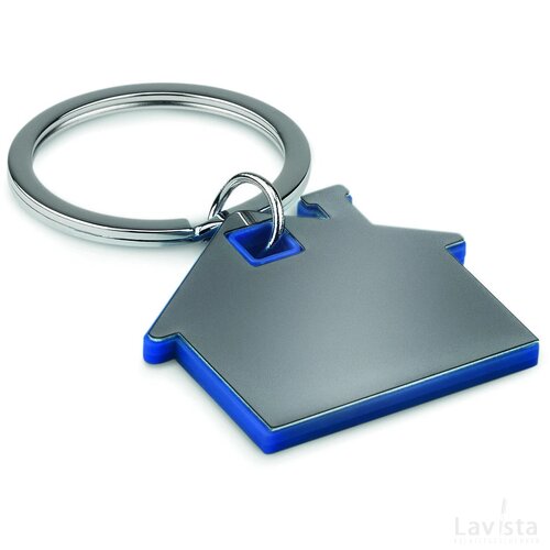 Huisvormige sleutelhanger Imba royal blauw