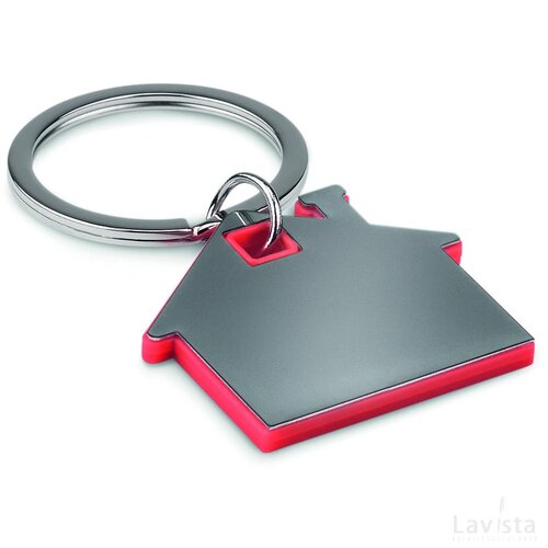 Huisvormige sleutelhanger Imba rood