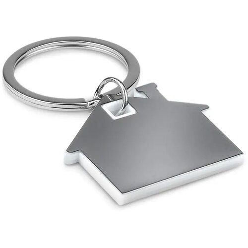 Huisvormige sleutelhanger Imba wit