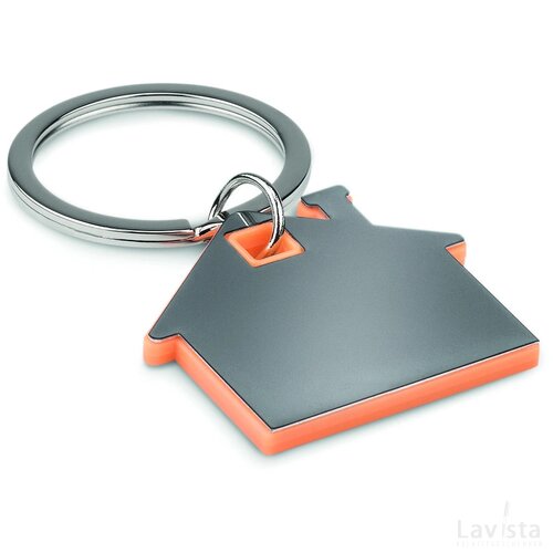 Huisvormige sleutelhanger Imba oranje
