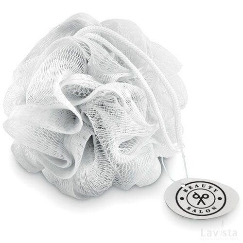 Douche mesh spons Wit