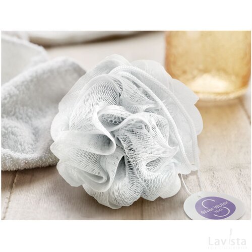 Douche mesh spons Wit