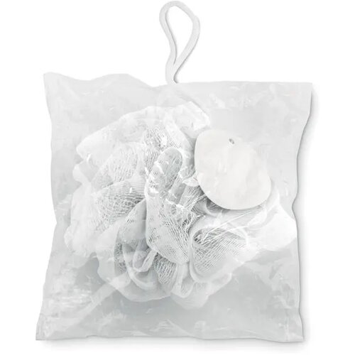 Douche mesh spons Wit