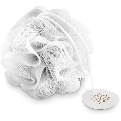 Douche mesh spons Wit
