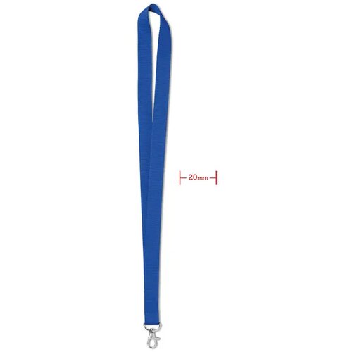 Lanyard 20 mm Simple lany royal blauw