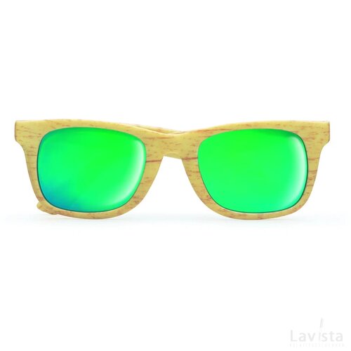 Zonnebril houten look Woodie hout