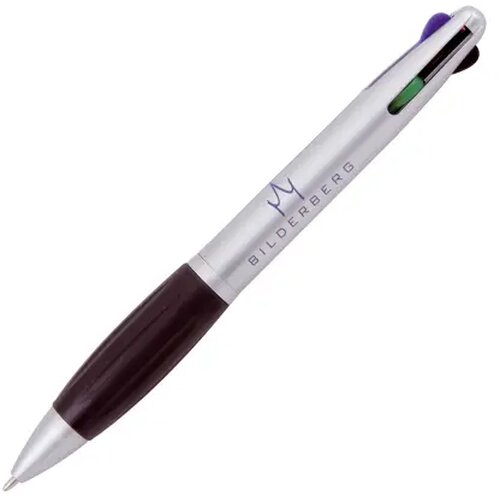 PAXI 4-kleurenbalpen kunststof Zilver