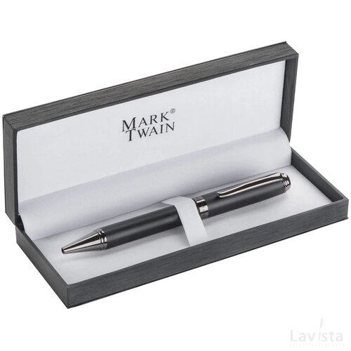 Metalen balpen - Mark Twain altena zwart