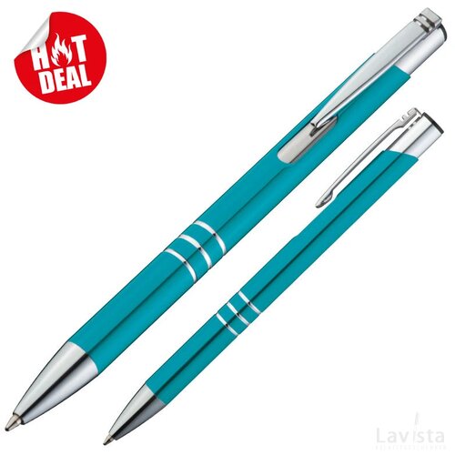 Metalen balpen Borna turquoise