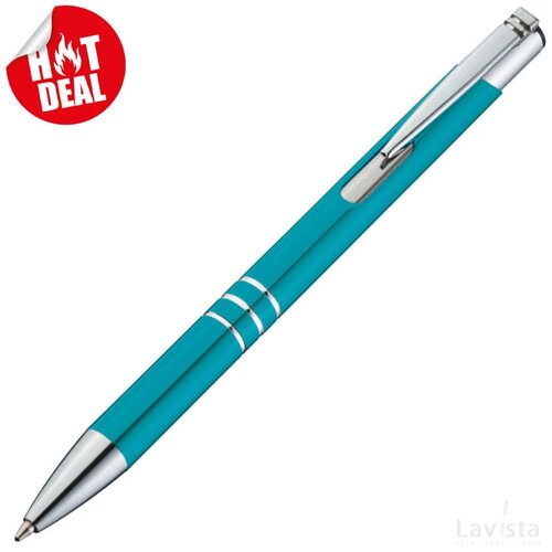 Metalen balpen Borna turquoise