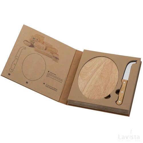 Kaasset met houten plank Troisdorf beige