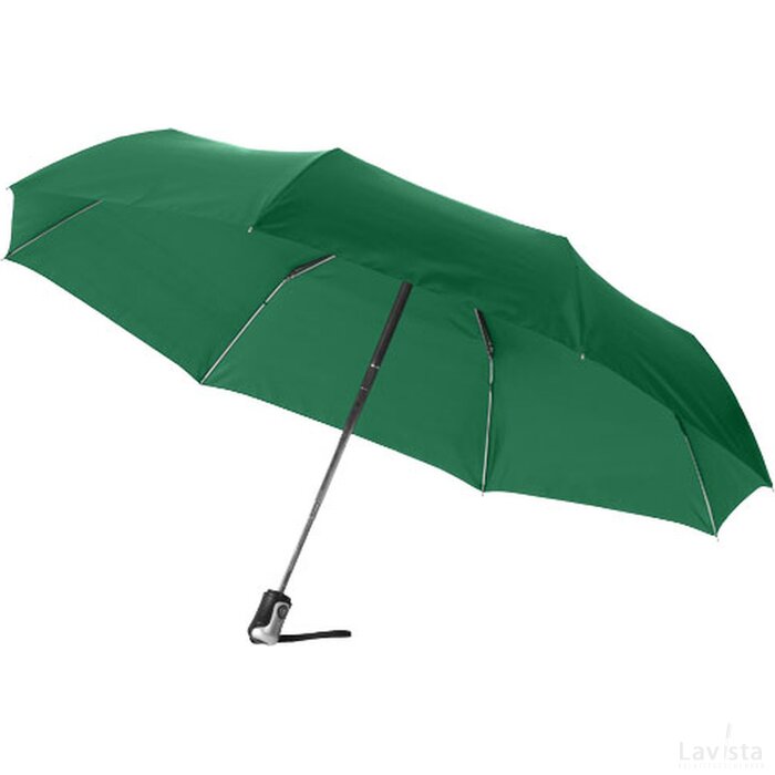 Alex 21.5'' 3 sectie automatische paraplu Groen