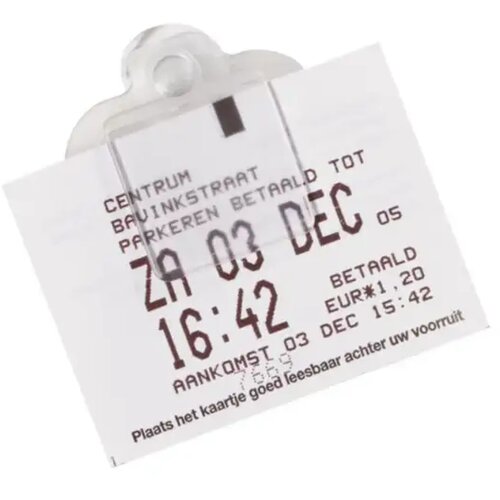 Parkeerkaarthouder met zuignap Transparant