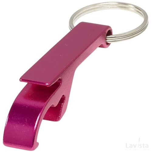 Sleutelhanger met fles- en blikopener Roze