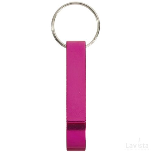 Sleutelhanger met fles- en blikopener Roze
