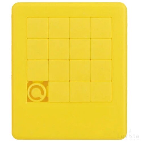 Schuifpuzzel 75 x 90 mm. Geel