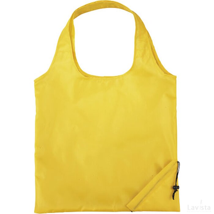 Bungalow opvouwbare polyester boodschappentas geel Geel