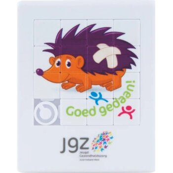 Schuifpuzzel 75 x 90 mm. Wit