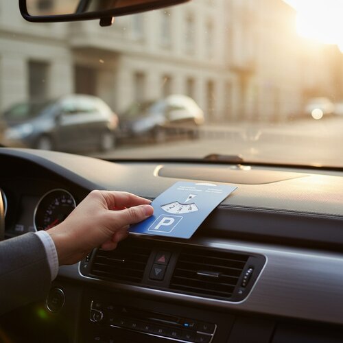 Kartonnen parkeerschijf Blauw