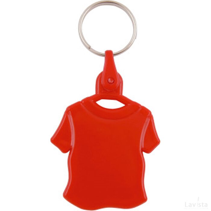 Plastic sleutelhanger “T-shirt” Rood