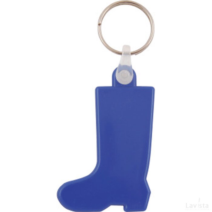 Plastic sleutelhanger “laars” Blauw