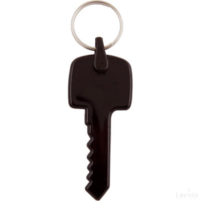 Plastic sleutelhanger “sleutel” Zwart