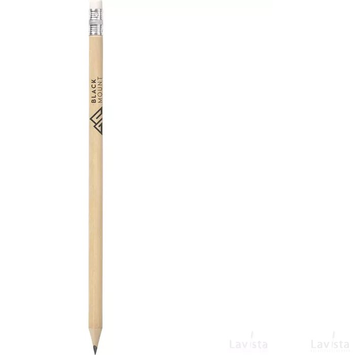 Geslepen potlood met witte gum Beige