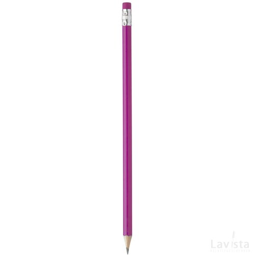 Geslepen potlood met gekleurde gum Fuchsia