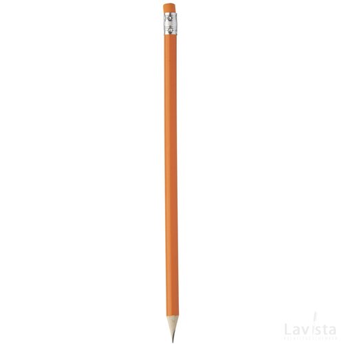 Geslepen potlood met gekleurde gum Oranje