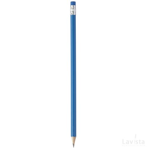 Geslepen potlood met gekleurde gum Blauw