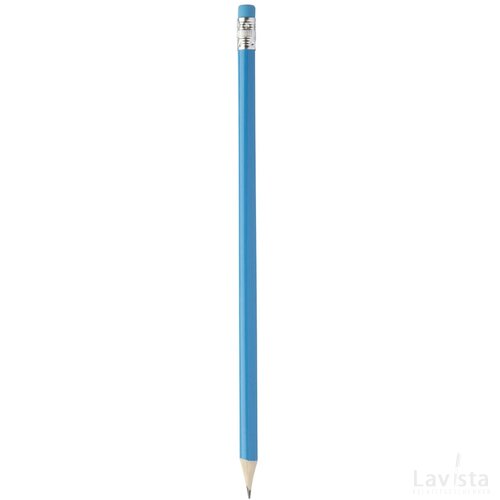 Geslepen potlood met gekleurde gum Blauw