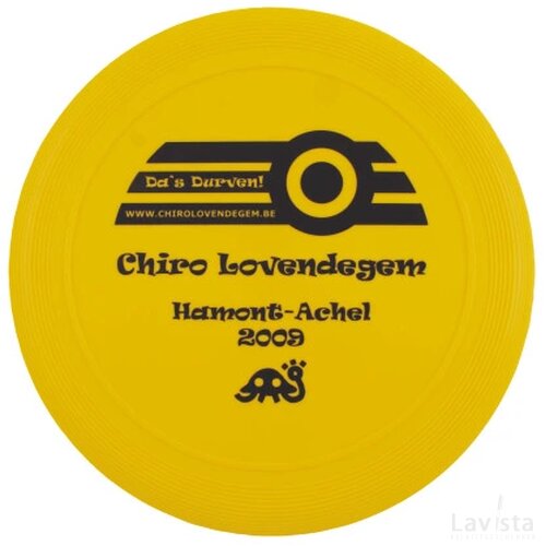 Frisbee 21 cm. met ringen Geel