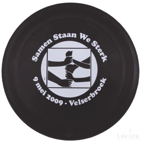 Frisbee 21 cm. met ringen Zwart