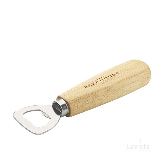 Flesopener met houten handvat Naturel