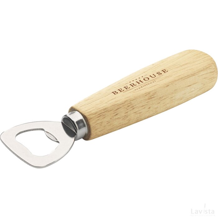 Flesopener met houten handvat Naturel
