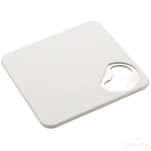 Onderzetter met flesopener Wit