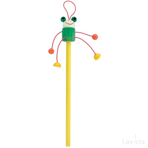 Potlood met leuk figuurtje Geel